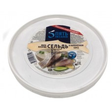 Сельдь 5 Океанов филе-кусочки в майонезном соусе, 350 г (kastd) в магазинах Ашан