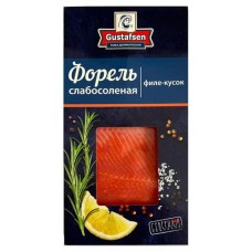 Форель филе-кусок слабосоленая Gustafsen, 180 г (kastd) в магазинах Ашан