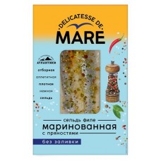 Сельдь атлантическая Mare филе маринованная с пряностями, 150 г (kastd) в магазинах Ашан