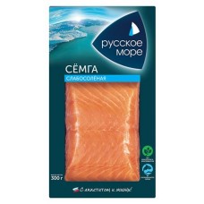 Семга слабосоленая Русское море филе-кусок, 300 г (kastd) в магазинах Ашан