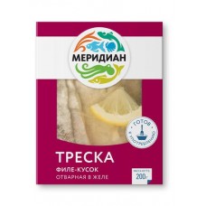 Треска отварная Меридиан в желе, 200 г (kastd) в магазинах Ашан