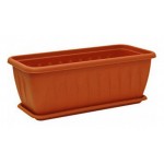 Балконный ящик Каждый день пластиковый терракотовый, 80 см (kastd)