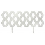 Ограждение садовое декоративное Ромб белое 1,2 м, 60х22 см (kastd)