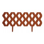 Ограждение садовое декоративное Ромб коричневое 1,2 м, 60х22 см (kastd)