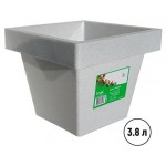 Горшок Darel Plastic Квадро белый гранит, 21 см (kastd)