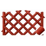 Забор Барокко терракотовый, 41х69 см 4 шт (kastd)