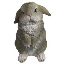 Фигура декоративная Зайка Шуня серый, 12х12х19 см (kastd) в магазинах Ашан