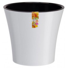 Горшок Santino Арте бело-черный Ø19,5 см, 3,5 л (kastd) в магазинах Ашан