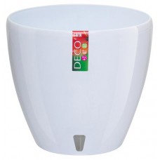 Горшок Santino Deco Tvin белый Ø22.5 см, 5.8 л (kastd) в магазинах Ашан