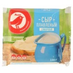 Сыр плавленый АШАН Красная птица слайсы сливочные 45% БЗМЖ, 130 г (kastd)