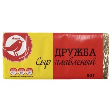 Сыр плавленый АШАН Красная птица Дружба 30% БЗМЖ, 80 г (kastd) в магазинах Ашан