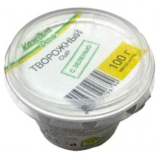 Сыр творожный Каждый день с зеленью 55% БЗМЖ, 100 г (kastd) в магазинах Ашан