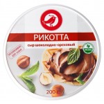 Сыр мягкий АШАН Красная птица Рикотта шоколадно-ореховая 35%, 200 г (kastd)