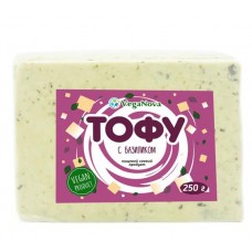 Сыр растительный VegaNova Тофу с базиликом ЗМЖ, 250 г (kastd) в магазинах Ашан