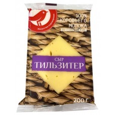 Сыр полутвердый АШАН Красная птица Тильзитер 35% БЗМЖ, 200 г (kastd) в магазинах Ашан