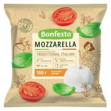 Сыр рассольный Bonfesto Моцарелла 45% БЗМЖ, 100 г (kastd) в магазинах Ашан