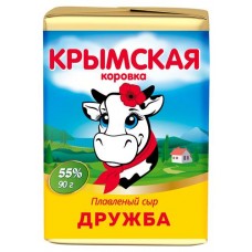 Сыр плавленый Крымская Коровка Дружба 55% БЗМЖ, 90 г (kastd) в магазинах Ашан