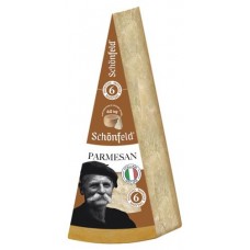 Сыр Schonfeld Parmesan выдержанный 6 месяцев 43% БЗМЖ, вес (kastd) в магазинах Ашан