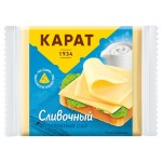 Сыр плавленый КАРАТ слайсы сливочные 25% БЗМЖ, 130 г (kastd)