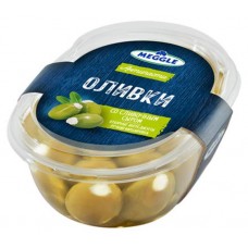 Закуска Meggle оливки со сливочным сыром БЗМЖ, 210 г (kastd) в магазинах Ашан