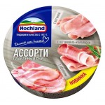 Сыр плавленый Hochland Мясное ассорти с ветчиной с ветчиной по-итальянски с беконом 50% БЗМЖ, 140 г (kastd)