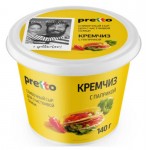 Сыр мягкий Pretto Крем Чиз сливочный с паприкой, 70% 140 г (kastd)