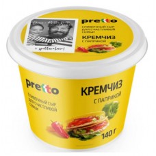 Сыр мягкий Pretto Крем Чиз сливочный с паприкой, 70% 140 г (kastd) в магазинах Ашан