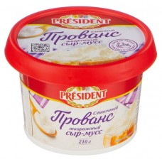Сыр-мусс творожный President Прованс Сливочный 60% БЗМЖ, 210 г (kastd) в магазинах Ашан