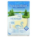 Сыр полутвердый Тысяча Озёр Нежный нарезка 45% БЗМЖ, 125 г (kastd)