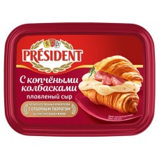 Сыр President с копчеными колбасками 45% БЗМЖ, 400 г (kastd) в магазинах Ашан