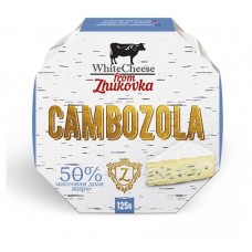 Сыр мягкий WhiteCheese from Zhukovka Камбоцола с голубой плесенью 50% БЗМЖ, 125 г (kastd) в магазинах Ашан