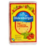 Сыр полутвердый Oldenburger с томатом и базиликом нарезанные ломтики 50% БЗМЖ, 125 г (kastd)