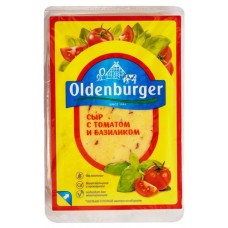 Сыр полутвердый Oldenburger с томатом и базиликом нарезанные ломтики 50% БЗМЖ, 125 г (kastd) в магазинах Ашан