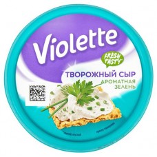 Сыр творожный Violette с зеленью 70% БЗМЖ, 140 г (kastd) в магазинах Ашан