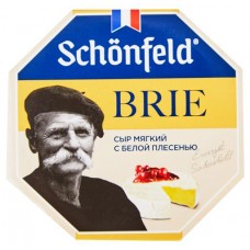 Сыр мягкий Schonfeld Бри с белой плесенью БЗМЖ, 125 г (kastd) в магазинах Ашан