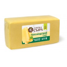 Сыр твердый Азбука сыра Голландский 45% БЗМЖ, вес (kastd) в магазинах Ашан
