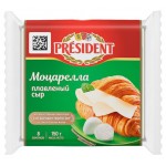 Сыр плавленый President слайсы Моцарелла 40% БЗМЖ, 150 г (kastd)