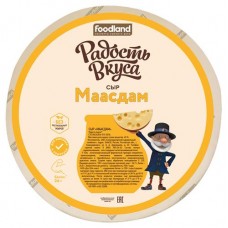 Сыр твердый Радость Вкуса Маасдам 45% БЗМЖ, вес (kastd) в магазинах Ашан