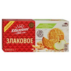 Печенье цельнозлаковое Юбилейное с кусочками яблок, 174 г (kastd) в магазинах Ашан