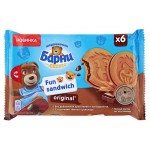 Пирожные бисквитные Барни сэндвич с кусочками темного шоколада, 180 г (kastd)