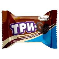 Печенье АККОНД ТРИО с начинкой шоколадный брауни, вес (kastd) в магазинах Ашан