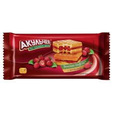 Вафли мягкие Акульчев Венские с земляникой, 100 г (kastd) в магазинах Ашан