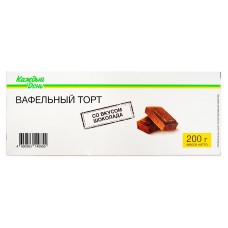 Торт вафельный Каждый День со вкусом шоколада, 200 г (kastd) в магазинах Ашан