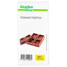 Кондитерская плитка Каждый день темная, 90 г в магазинах Ашан