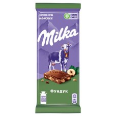 Шоколад Milka молочный с фундуком, 90 г (kastd) в магазинах Ашан