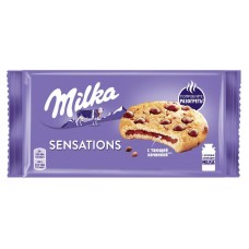 Печенье Milka бисквитное мягкое с кусочками шоколада, 156 г (kastd) в магазинах Ашан