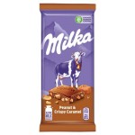 Шоколад Milka молочный с арахисом карамелью шариками и хлопьями, 90 г (kastd)