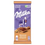 Шоколад молочный Milka ореховая паста из миндаля, 85 г (kastd)
