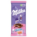 Шоколад молочный Milka с печеньем Oreo со вкусом клубники, 92 г (kastd)