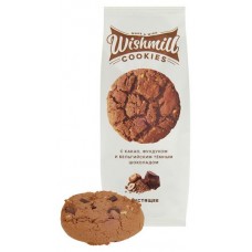 Печенье Wishmill хрустящее с какао фундуком и бельгийским темным шоколадом, 180 г (kastd) в магазинах Ашан
